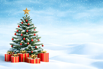 Obraz premium isolated empty christmas background for text