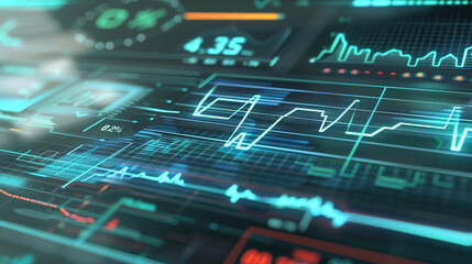 Fototapeta premium Metabolic rate graph showing individual's energy expenditure over time, essential for understanding health and fitness trends.