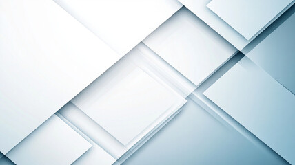 Abstract background with sharp angles and layers in white and blue tones