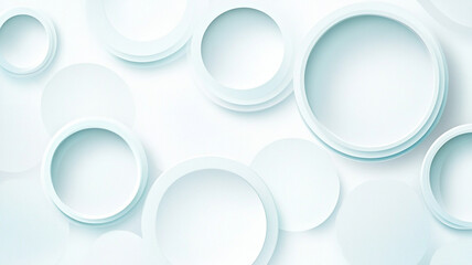 Calm white abstract background with circular patterns creating serene atmosphere