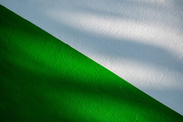 Wall grunge texture with white and green