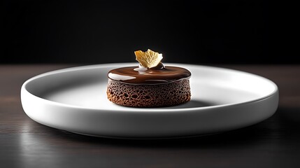Decadent chocolate dessert modern kitchen food photography dark mood