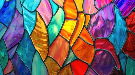 Colorful Stained glass window 
