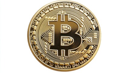 bitcoin coin white background