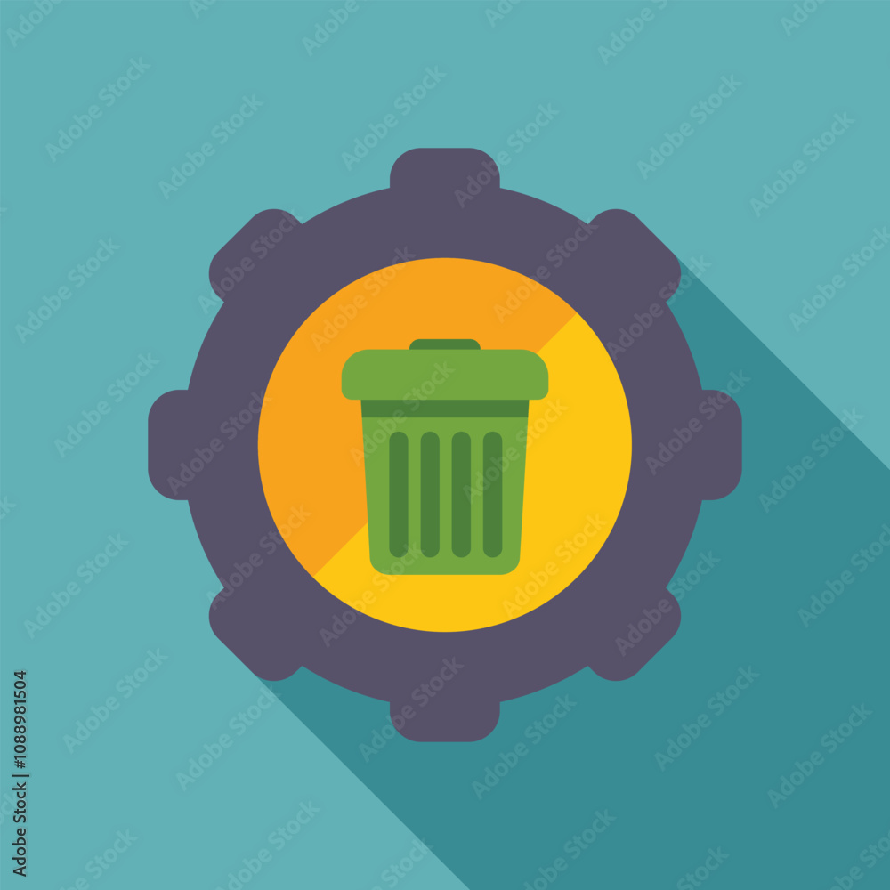 Poster conceptual illustration representing deleting unnecessary files and data from a system, optimizing p