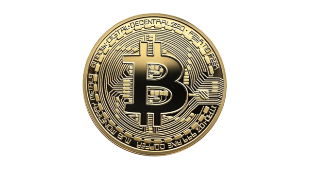 bitcoin coin white background