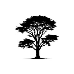 Obraz premium Cypress Tree Silhouette Vector