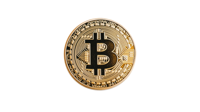 bitcoin coin white background