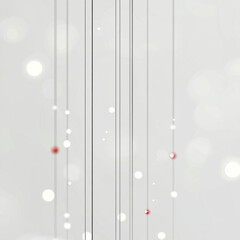Fototapeta premium Radiant white abstract background with sparkling elements and red accents