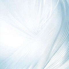 Soft white abstract background with flowing curves creates serene atmosphere