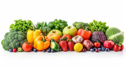 Healthy Eating Fruit Salad Vegetable Garden Local Produce Seasonal Vegetables Green Fresh Healthy Lifestyle Organic Food Natural Wellness  isolated