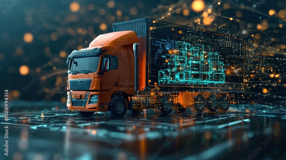 Poster revolutionizing supply chain management blockchain logistics hubs in urban environments with futuris