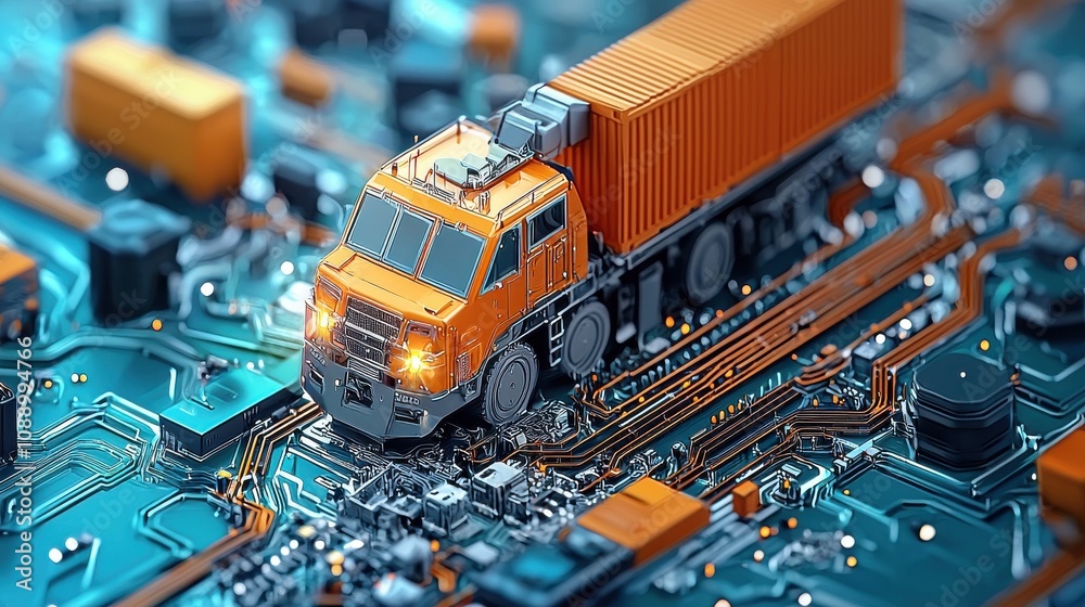 Aufkleber Implementing a blockchain-powered tracking system in supply chain logistics for enhanced transparency and efficiency