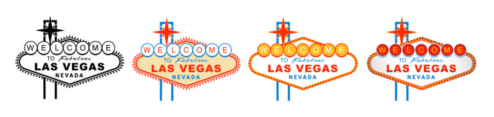 Las Vegas sign vector set © 4zevar