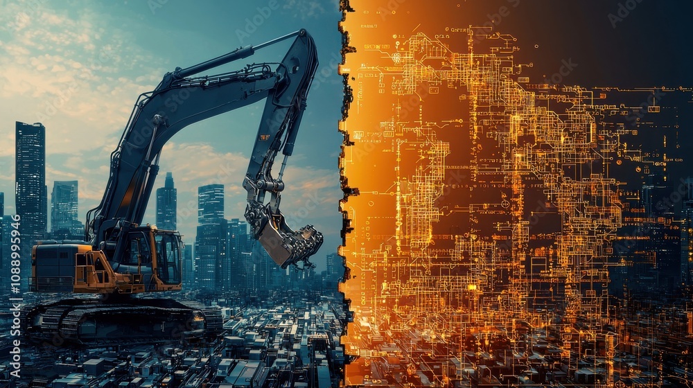 Poster creative splitscreen comparison of traditional vs blockchain standards in urban landscapes a visual 