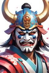 Majestic Samurai Warrior in Traditional Armor