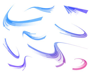 Speed of light concept background. Abstract background rotational border lines, png, effect, wave,neon,line. Neon stripes in the form of drill, turns and swirl. 