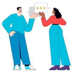 Business man. Flat Vector Illustration