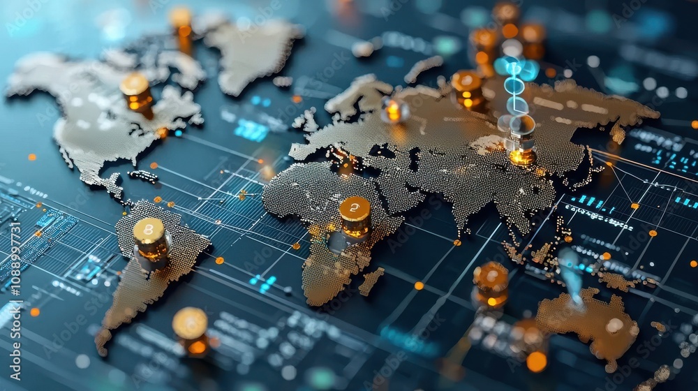 Leinwandbilder Connecting holographic blockchain networks for supply chain standards a comprehensive overview of technology integration in global markets