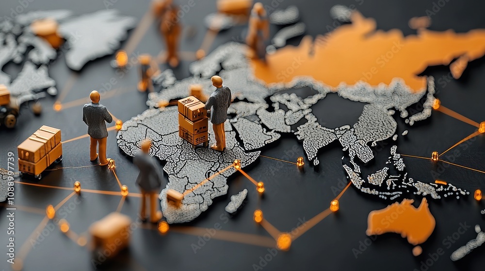 Leinwandbilder connecting the future of supply chains holographic blockchain networks for standardization and effic