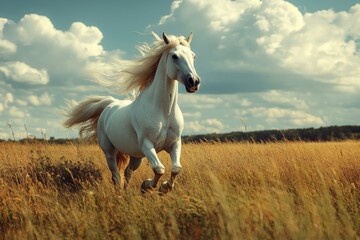 Obraz premium Wild horses. Generative AI