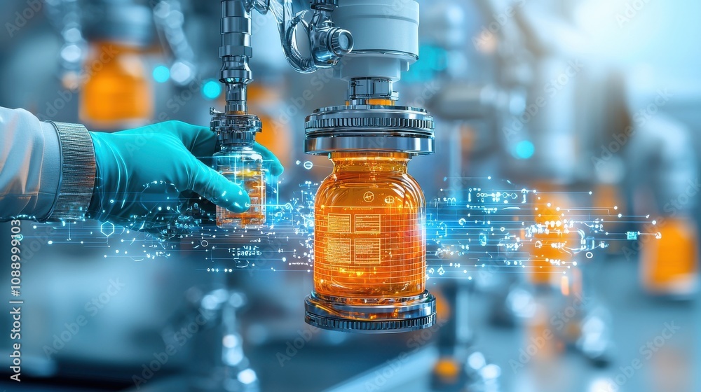 Leinwandbilder Implementing smart labels with blockchain verification standards for enhanced product traceability in manufacturing environments