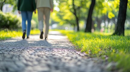 Obraz premium A retiree walks through a vibrant park, reflecting on future adventures during this new chapter