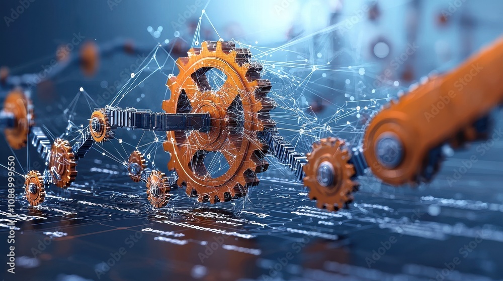 Leinwandbilder Visualizing supply chain networks through blockchainsecur standards enhancing transparency and efficiency in business operations