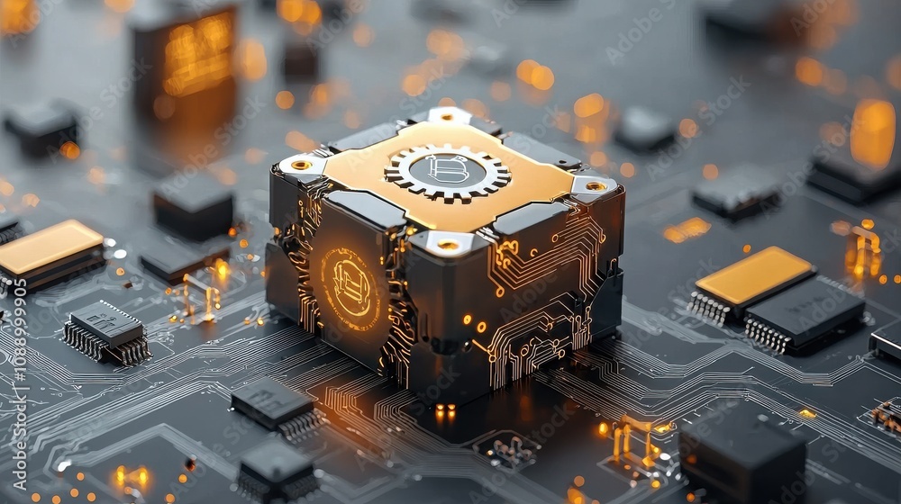 Poster implementing transparent supply chain solutions exploring verified blockchain standards in technolog