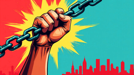 International Human Rights Day The concept of freedom of speech. Classic revolution composition