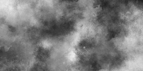 abstract Gray grunge background on watercolor paper texture, Surface with abstract watercolor paint, abstract powder water spray on black  and white background.