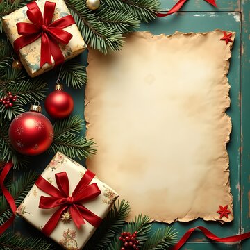 Christmas retro papre background