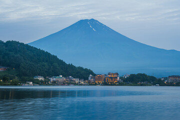 Mount Fuji evening view from Lake Kawaguchiko