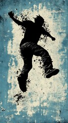 Dynamic Silhouette of a Leaping Figure