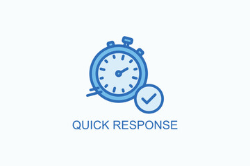 Quick Response Vector Icon Or Logo Illustration