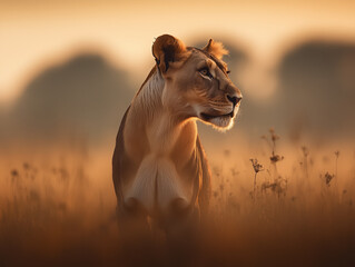 portrait of a lion