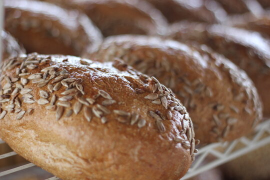 bread with sesame seeds