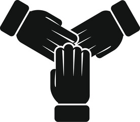 Obraz premium Business partners joining hands together in a symbol of teamwork and collaboration