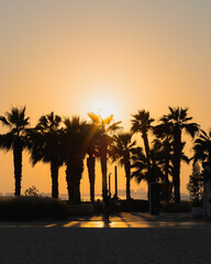 Kite beach sunset on Dubai beach 
