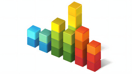 Obraz premium create a manual graphic that displays numerical data using bar charts with a white accent, png