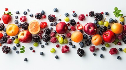 Assortment of Fresh Fruits and Berries
