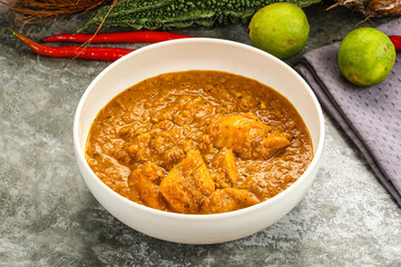 Indian cuisine - spicy chicken curry