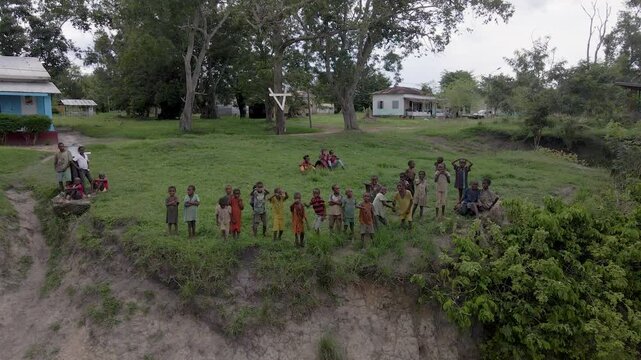 Democratic Republic Congo - October  12, 2024. Village on the Congo Basin rainforest in the democratic republic of Congo.