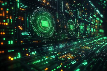 Abstract network of glowing points, showcasing digital connectivity.