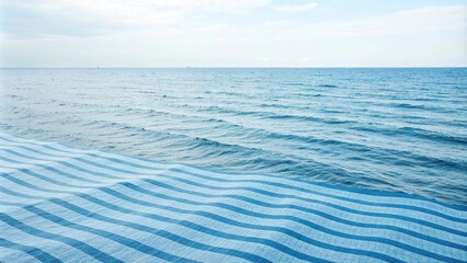 Blue striped background with a subtle pattern of waves or ripples, water-inspired, soothing elements, soothing ambiance, calming visuals, wave pattern
