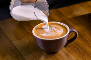 Kaffee mit Milchmuster