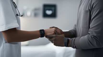 Fototapeta premium Wearable technology for health monitoring in medical setting