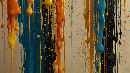 Thick paint drips mixed with small, intricate particles resembling sand grains. Background\Wallpaper