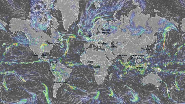 World Weather On The Map, Loop Video