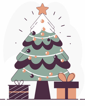 Christmas tree with gifts